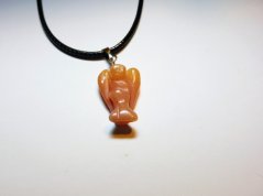 Amulet anjel -žltý jadeit