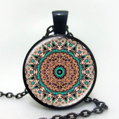 Srdiečková mandala- čierny lak